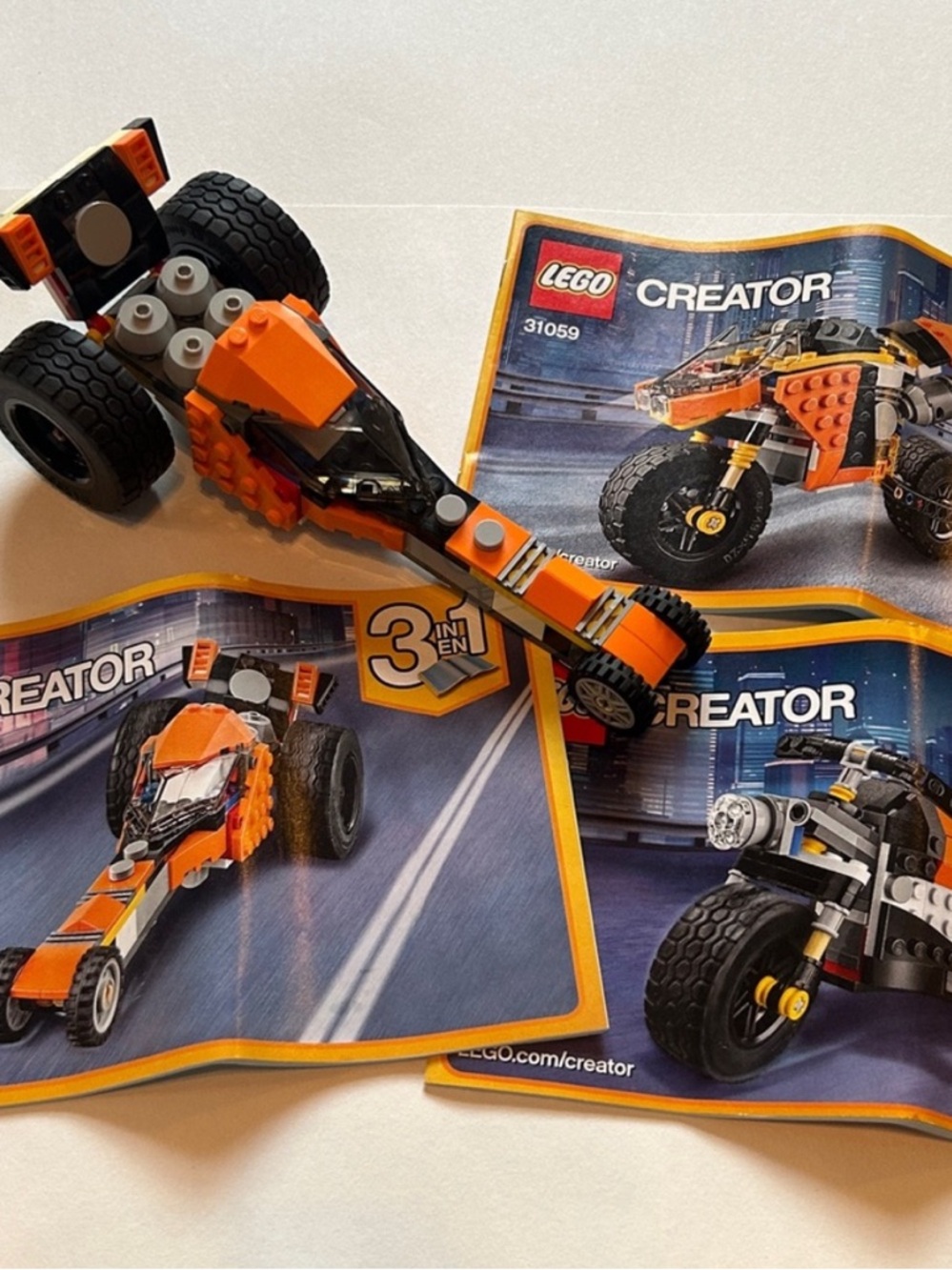 LEGO Creator 3-in-1 Sunset Street Bike Set #31059
Built set.  No box.